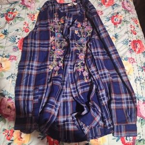 The Pioneer Woman Blue and Pink Plaid Shirt